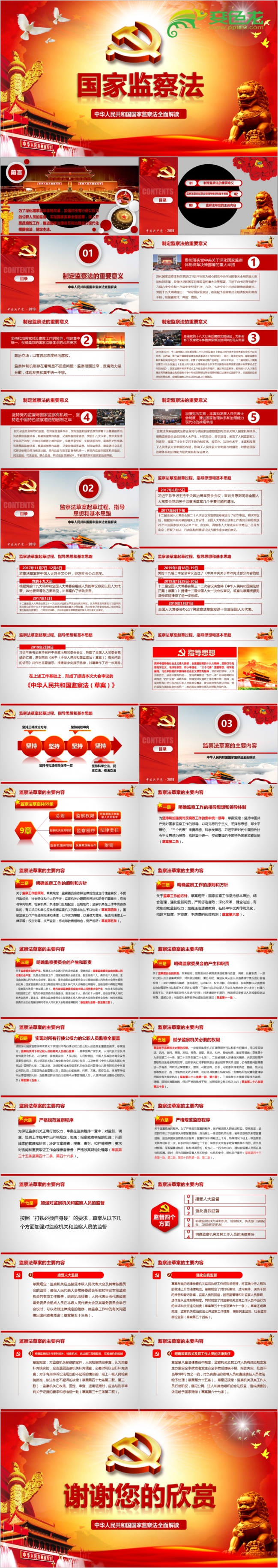 中华人民共和国监察法全面学习解读PPT模板
