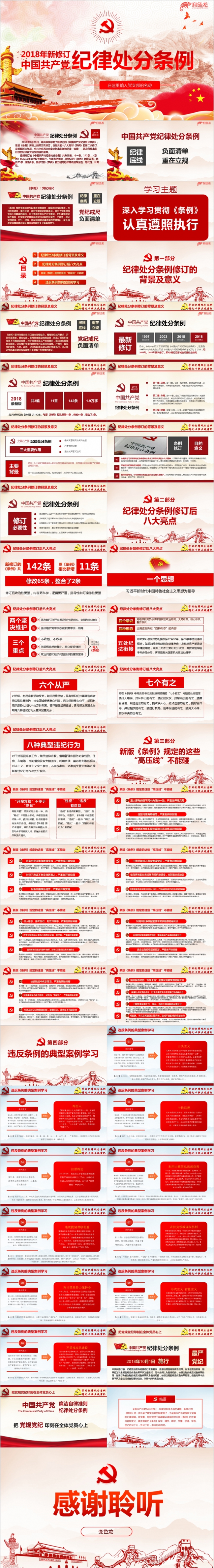 2019版中国共产党纪律处分条例党员学习培训ppt课件