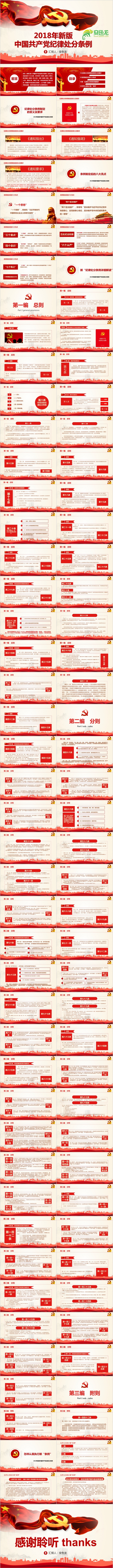 2019新版中国共产党纪律处分条例党课PPT