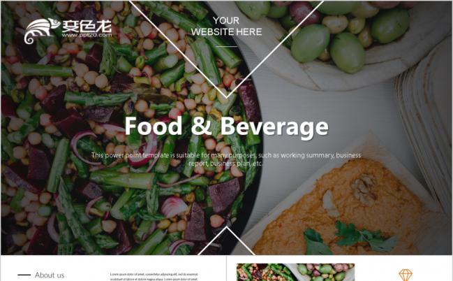 简约风美食介绍餐饮行业项目策划书商业计划PPT模板缩略图