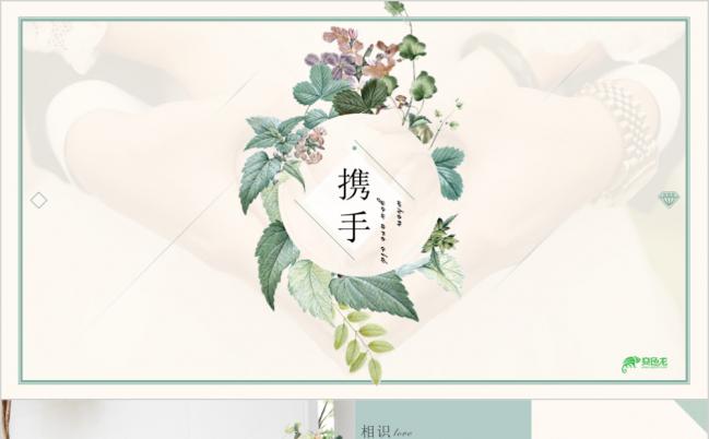 清新淡雅婚礼婚庆情人节求婚表白恋爱纪念日电子相册PPT模缩略图