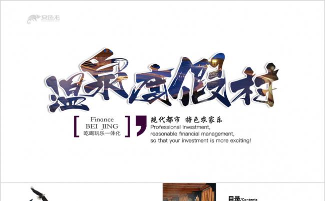 商务极简温泉度假区工作宣传汇报ppt模板缩略图