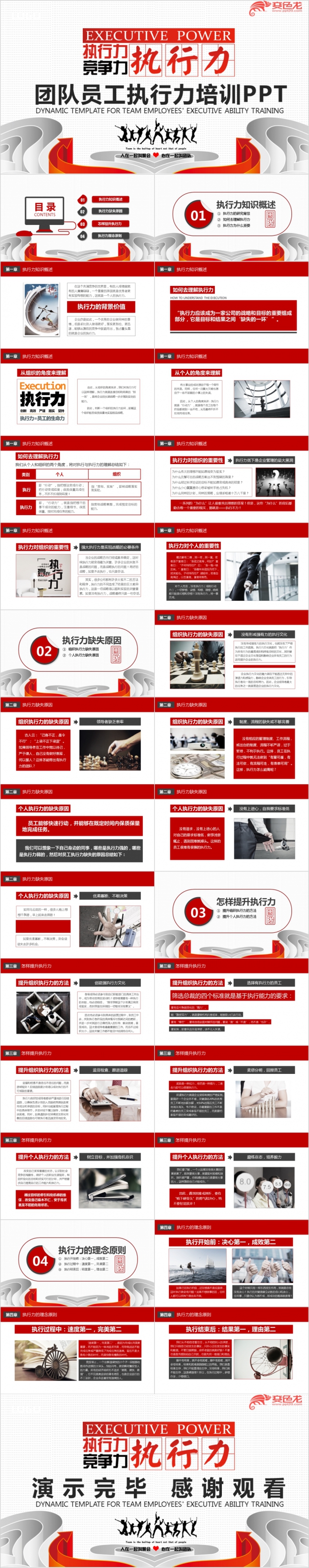 企业公司团队员工执行力培训课件动态PPT模版