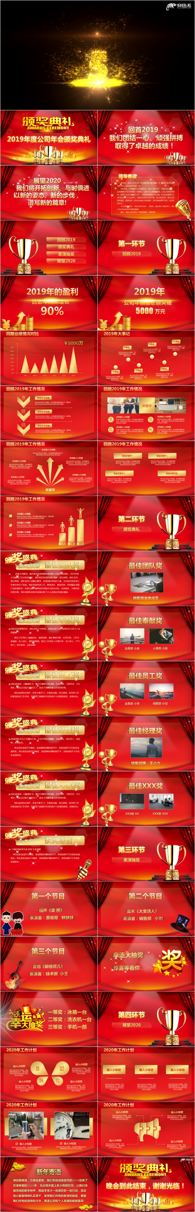 精美高端大气公司年会颁奖典礼PPT模板