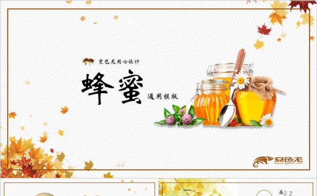简约风自然美食蜂蜜养生模版缩略图