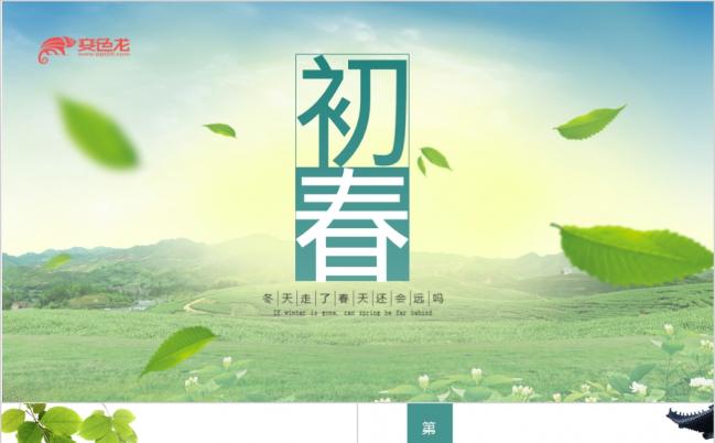 初春小清新春天主题教育教学公开课PPT模板缩略图