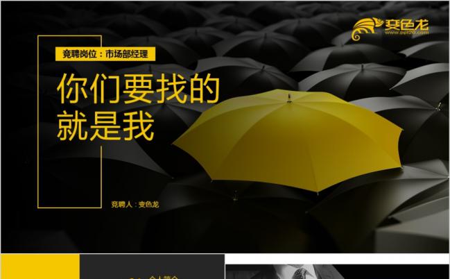 个性艺术风简约岗位竞聘求职个人简历履历职业规划述职PPT模板缩略图