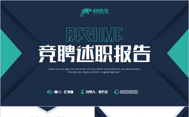 2019简约个人简历岗位竞聘报告PPT模板缩略图