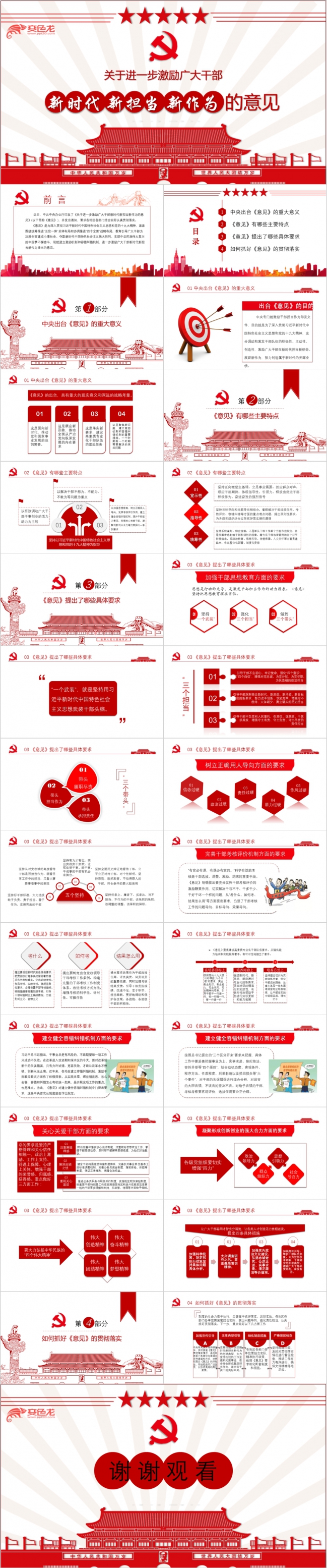 《新时代新担当新作为意见》解读专题ppt
