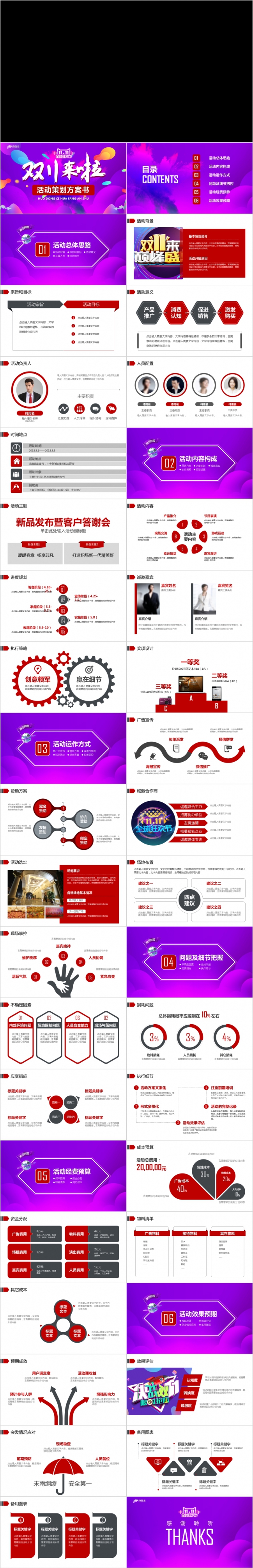 淘宝双十一活动策划方案书PPT模版