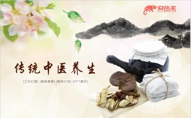 中国风传统中医养生中医药ppt模板中草药ppt缩略图