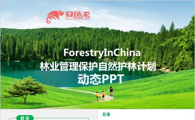 自然风林业管理生态自然保护园林绿化通用PPT缩略图