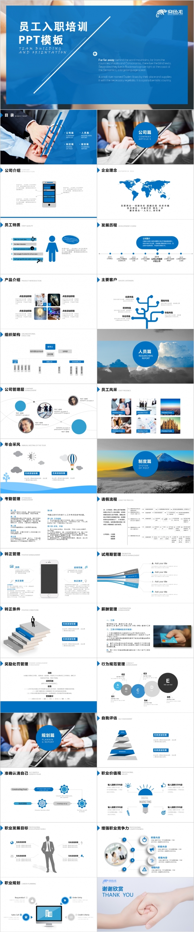 2019员工培训管理商务合作通用PPT模板