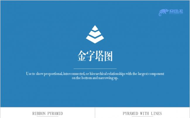 多彩精美金字塔图工作汇报PPT模版缩略图