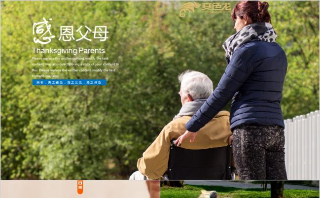 精美大气敬老院关爱老人公益活动宣传PPT模版缩略图
