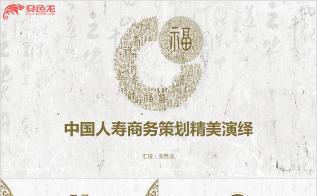 中国人寿保险融资信贷商务策划年底汇报专用PPT模板缩略图