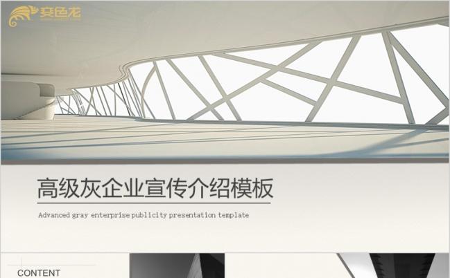 轻奢风高级灰企业宣传公司简介PPT模板缩略图