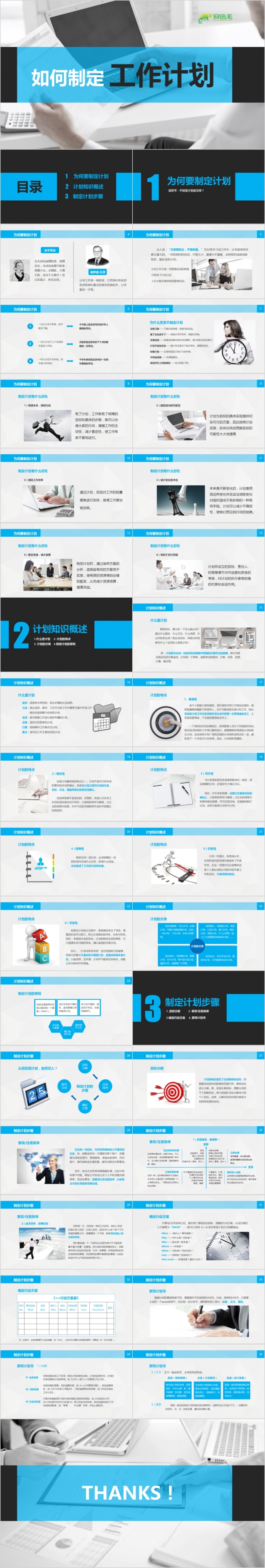 简约精美如何制定工作计划企业培训PPT模版