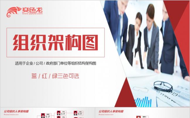 简约精美企业人事组织架构分布流程图PPT模版缩略图