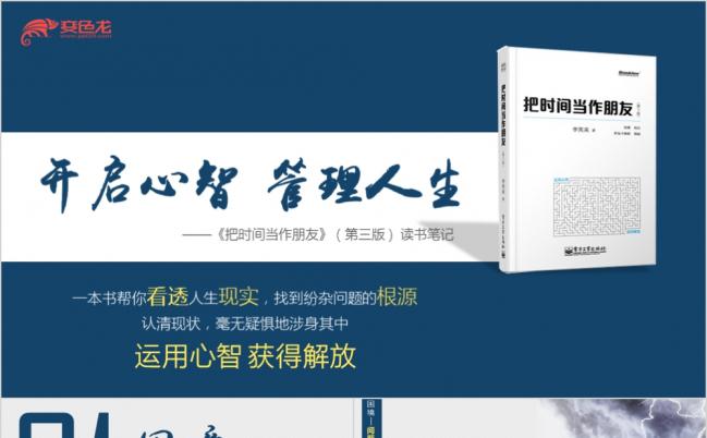 创意读书笔记企业员工时间管理培训PPT模版缩略图