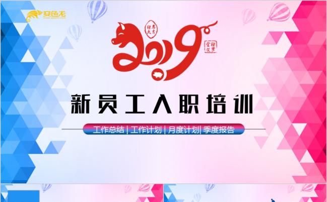 2019猪年大气新员工入职培训通用PPT模板缩略图