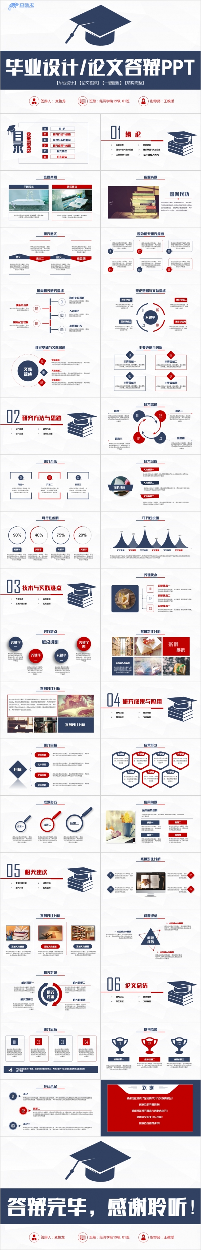 2019简洁毕业答辩毕业设计毕业论文论文答辩开题PPT