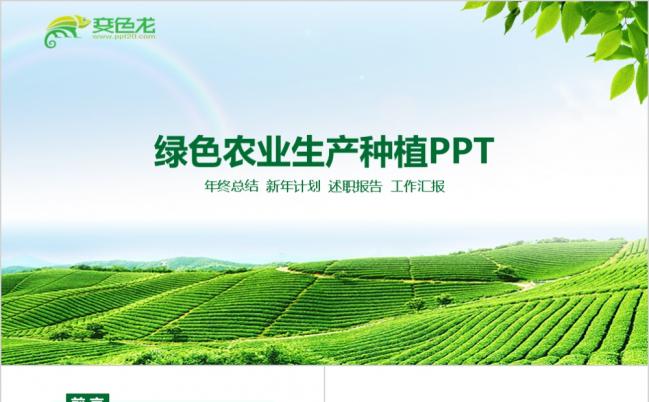农业农业科技农业种植粮食作物田野风ppt模板缩略图