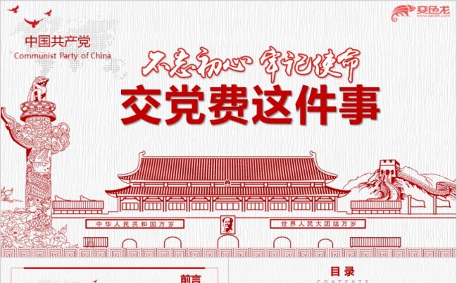 极简线条风党费业务知识培训PPT模板缩略图