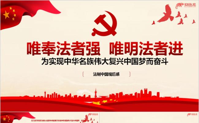 关于观看法治中国专题片观后感课件PPT模板缩略图