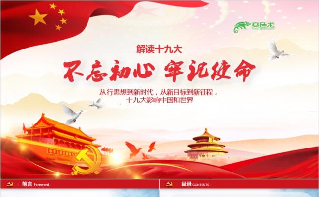 2019十九大报告全文学习PPT模板缩略图