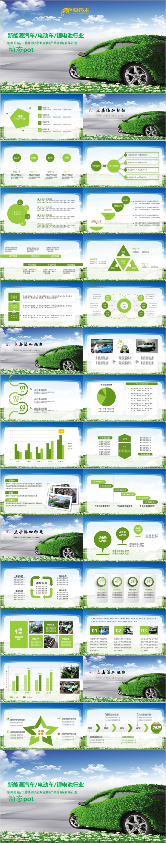2019新能源电力车锂电池行业通用PPT