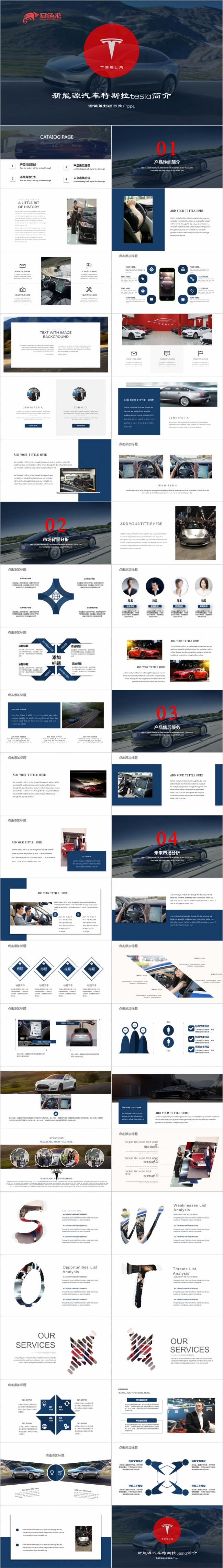 新能源汽车特斯拉tesla营销策划ppt模板