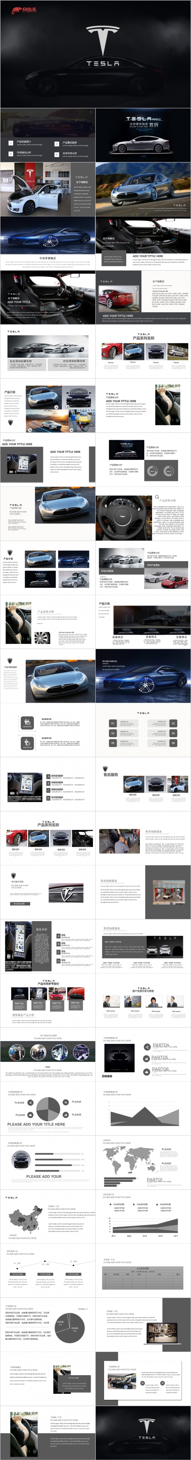 20019欧美风高端新能源汽车特斯拉tesla营销策划方案ppt