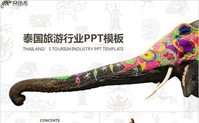 简约特色泰国旅游行业PPT模板缩略图