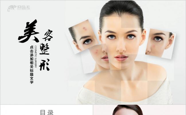精美大方微整形医疗美容机构宣传PPT模版缩略图