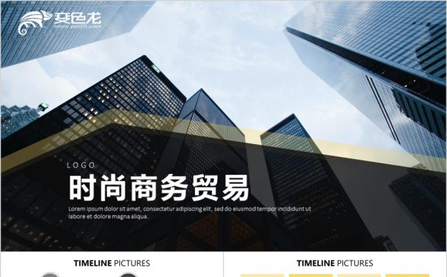 时尚商务贸易简约欧美销售年终总结PPT模板缩略图