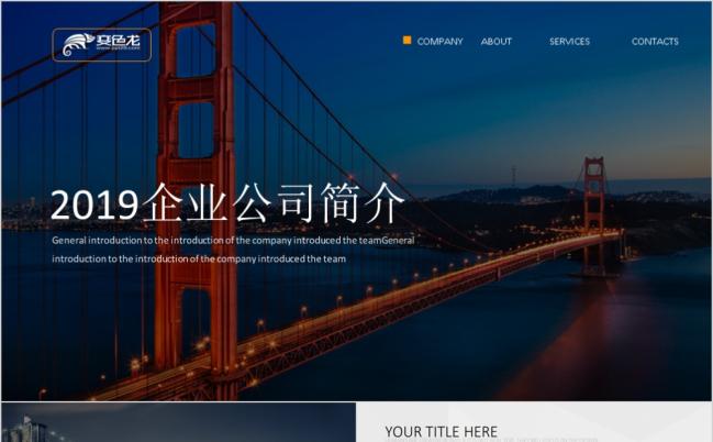 2019欧美风商务简介公司介绍PPT模板缩略图