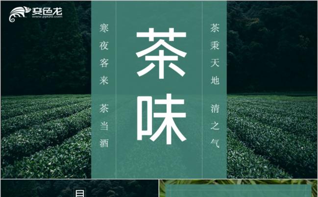 茶秉天地小清新茶叶产品介绍茶文化通用PPT模板缩略图
