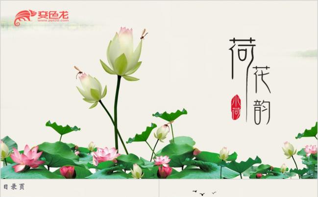 唯美中国风创意荷花工作总结汇报个人计划述职PPT模板缩略图