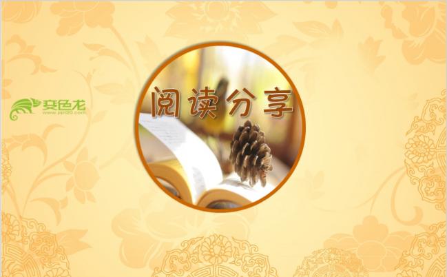 简约传统文化阅读分享好书推荐说课教育培训PPT模板缩略图