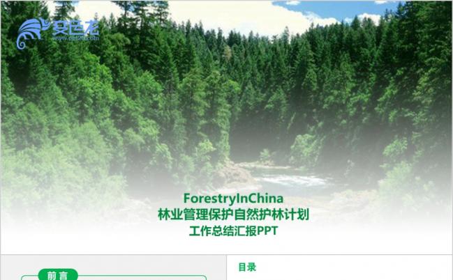木材加工伐木林业管理PPT模板缩略图