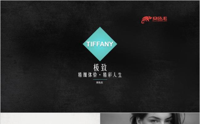 TIFFANY风格-时尚奢侈品行业ppt动态模板缩略图