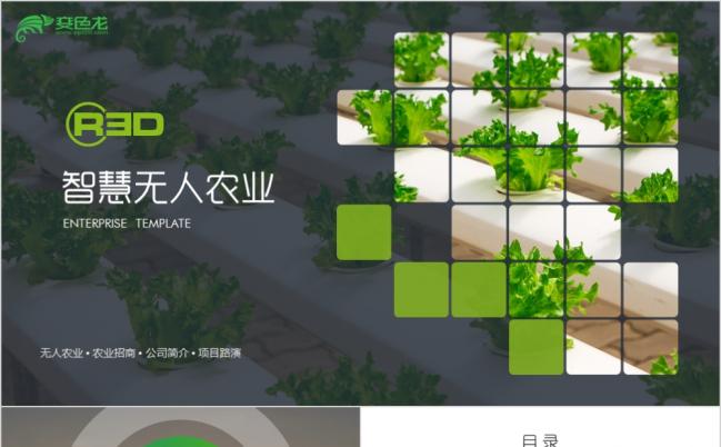 无人农业智慧农业推广介绍现代农业招商公司简介PPT模板缩略图