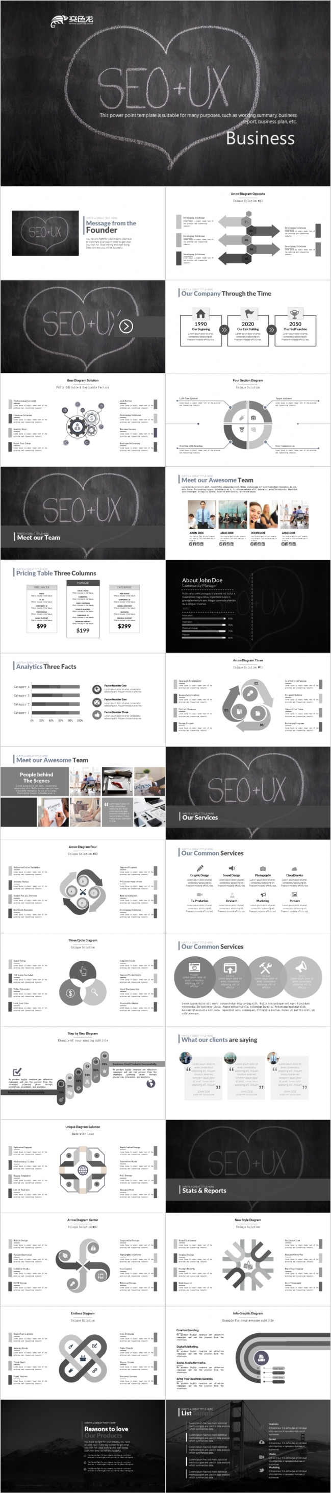 2019SEO优化网络科技公司项目介绍PPT模板