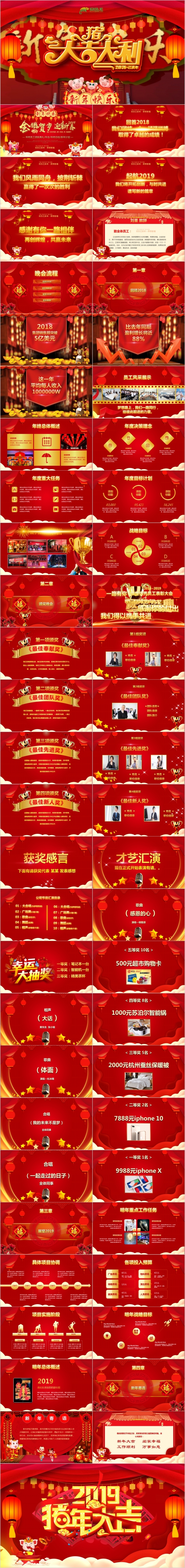 贺岁迎新春新年春节联欢晚会年会颁奖PPT模板