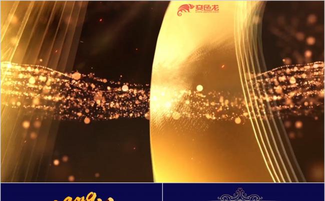 经典蓝公司年会员工颁奖典礼PPT模板缩略图