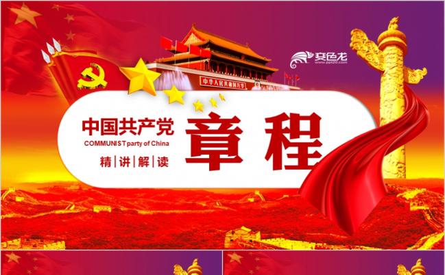 简约大气党章党规学习精讲解读PPT课件缩略图