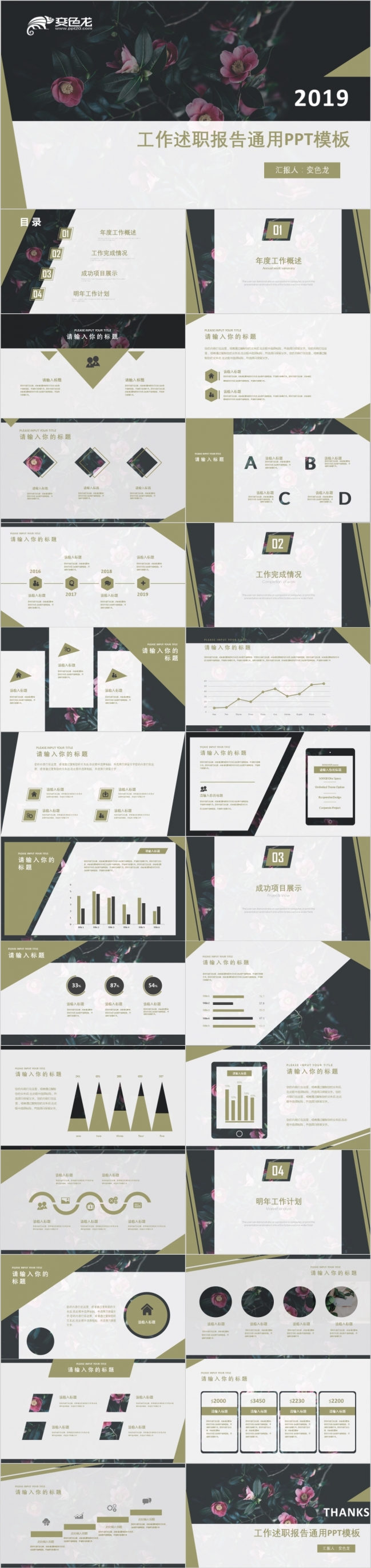 “一张图”工作汇报PPT模板