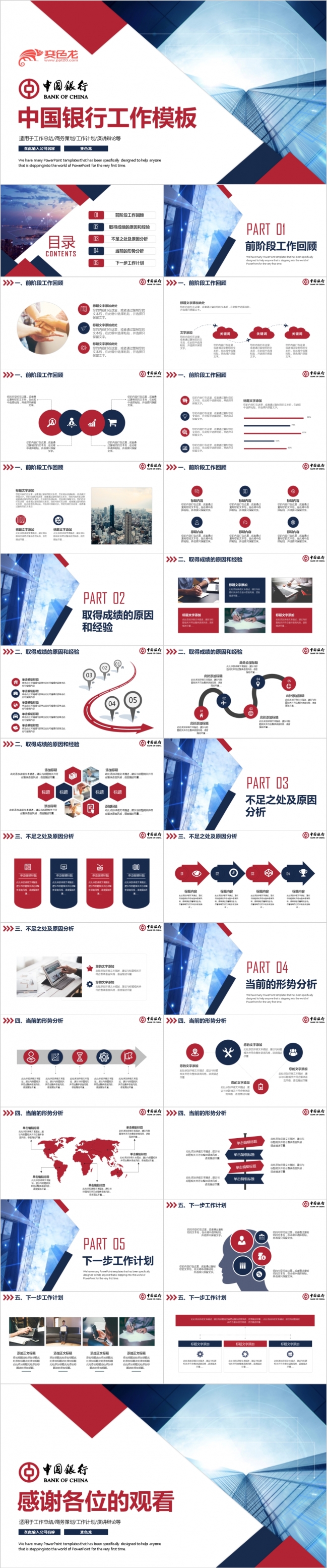 中国银行证券金融企业推广PPT模板