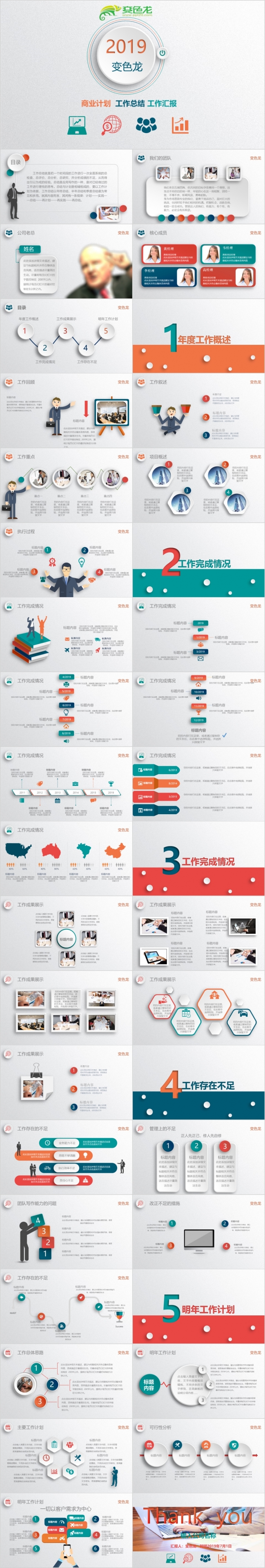 2019企业介绍商务宣传推广PPT模板